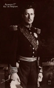 KING Albert I of Belgium 1875-1934 - GERMANY RPPC Vintage Postcard ROYALTY - Picture 1 of 1