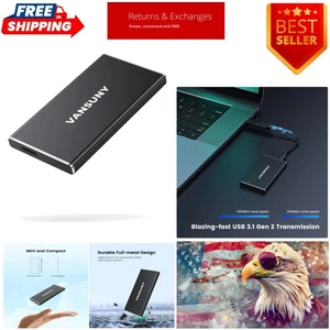 250GB Portable External SSD, USB 3.1 Gen2 430MB/s High-Speed Data Transfer, M... - Picture 1 of 1