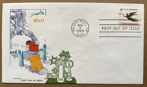 1965 Christmas FDC • 5¢ Angel Gabriel • Silver Bell AZ • Jackson cachet - Picture 1 of 5