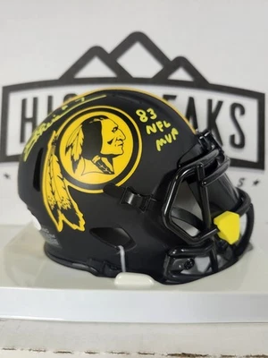 Joe Theismann Autographed Washington Redskins Eclipse Mini Helmet w/83 MVP JSA - Image 1 of 4
