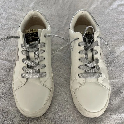 Vintage Havana Lucy Star Lace Up  White/silver Sneakers Womens 7.5 - Image 1 of 4