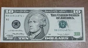 1999 $10 ☆STARNOTE UN CIRCULATED ☆ Gem Perfect Condition - Picture 1 of 9
