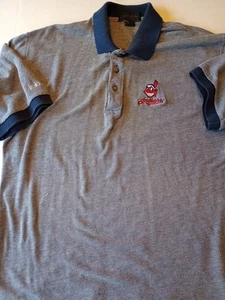 Cleveland Indians Mens L A Polo Shirt Collared ML Blue. Vintage - Picture 1 of 1