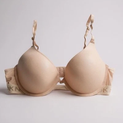 DKNY Bra 34B EU 75B Beige Nude Push Up Super Sleek Underwire T Shirt MSRP $62 - Image 1 of 4
