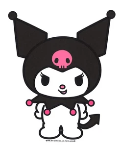 Sanrio Kuromi Wall Sticker 17.3cm x 14.3cm Black - Picture 1 of 3