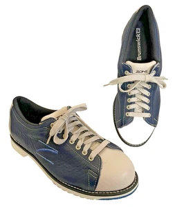 NWOB Old Stock Brunswick Zone Navy/White Retro Bowling Shoes Men 7.5 M/Womens 9M - Picture 1 of 10