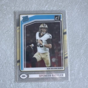 2024 Donruss Clearly Spencer Rattler RC Base Rated Rookie #94 New Orleans Saints - Bild 1 von 2
