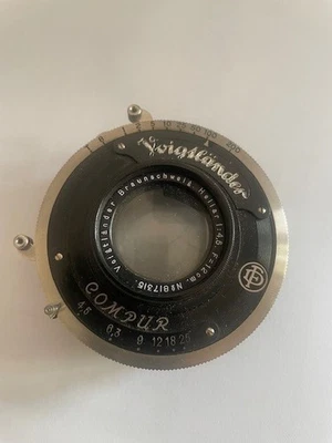 Objectif VINTAGE VOIGTLANDER Compur HELIAR 1:4,5 F=12cm - Photo 1/4
