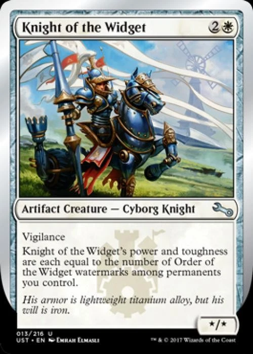 Knight of the Widget - Near Mint MTG Unstable - Image 1 of 1