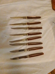 Vintage 8er Set Edelstahl Steakmesser Regent Sheffield England mit Bakelit - Bild 1 von 16