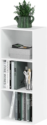 LUDER Book Shelf, 3-Cube Bookshelf, Bookcase, 9.3" X 12" X 31.5", for Living Roo - Image 1 of 4