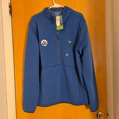 NUEVO CON ETIQUETAS LL Bean Chaqueta Hombres XL Azul Airlight Media Cremallera Sudadera con Capucha Ligeramente Ajustada al Aire Libre Foto 1 de 4