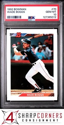 Bowman #70 Wade Boggs Red Sox Hof 1992 PSA 10 Foto 1 de 2