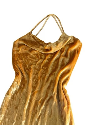 Vestido de noche halter de terciopelo de seda Dana Buchman talla 10 Foto 1 de 4