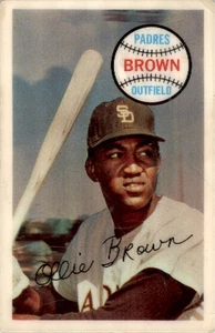 Kellogg's #55 1970 Ollie Brown San Diego Padres en muy buena condición - Imagen 1 de 2