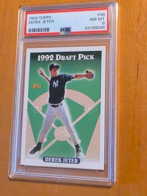 1993 TOPPS 德瑞克·基特 #98 -- 夏普中心 PSA 8 星新秀 — 第 1/2 张图片