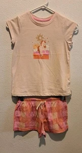 Wonder Nation "Unicorn Sunset" Pink & Orange Pajama Set Girl's Medium 7/8  - Picture 1 of 12