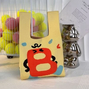 Reusable Knitted Bags Large Capacity Mini Wrist Bags New Gifts Bags Woman - Picture 1 of 18