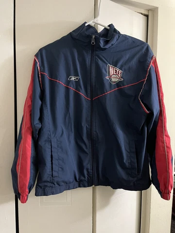 VINTAGE Reebok NBA NETS Jacket YOUTH L 14-16 Cover