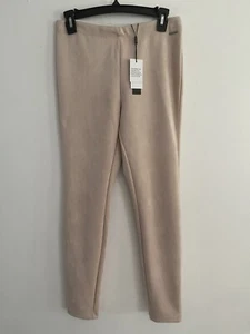 Tahari Women’s Faux Leather Suede Leggings Pants Petal Pink Hi Rise Size Small - Picture 1 of 10