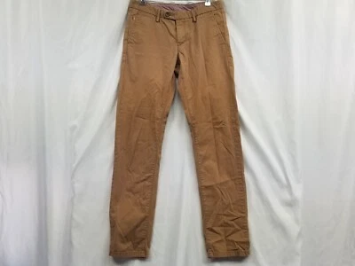 Calça Allen Solly Masculina 30×33 Smart Slim Fit Chino Business Casual Marrom - Imagem 1 de 4