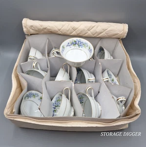 Vintage Noritake Japan Ramona 5203 Tea Coffee Cups Floral Gold Trim Lot of 13 - Picture 1 of 16