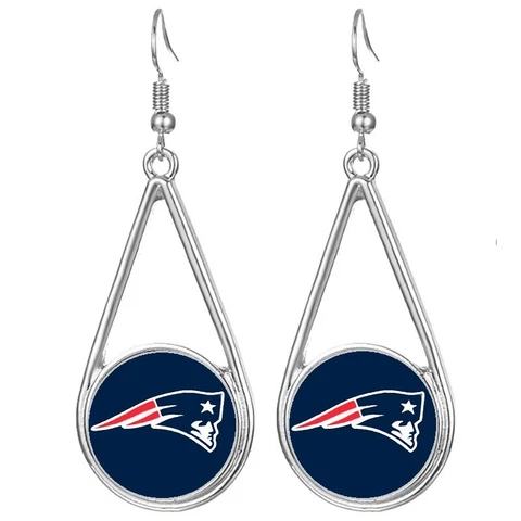 New England Patriots Womens Silver Drop Dangle Earrings w Gift Pkg D29 Cover