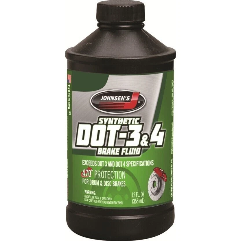 Líquido de frenos sintético Johnsen's Dot-3 y 4 12 OZ 5012 Foto 1 de 1