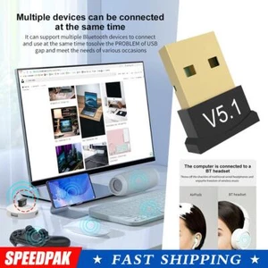 Adaptateur USB Bluetooth 5.1 émetteur récepteur dongle Bluetooth ^ audio Q7P9 - Photo 1/12