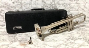 Yamaha YTR-1310 YTR1310 Trumpet with Hard Case Mouthpeace Silver Working Used - Picture 1 of 9