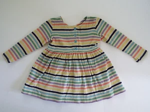 Vestido Hanna Andersson Jaspeado Pastel Arco Iris Rayas Talla 90 - Imagen 1 de 4