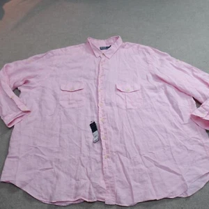 Polo Ralph Lauren Shirt 5XB Pink 100% Linen NEW READ - Picture 1 of 10