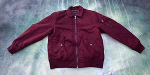 Vintage Banana Republic Men's Burgundy Bomber Jacket Size XL. - Picture 1 of 9