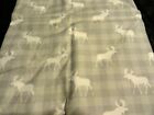 new~ Gingham plaid Twin Sheet set~ Cabin~Gray White MOOSE LODGE wilderness cabin
