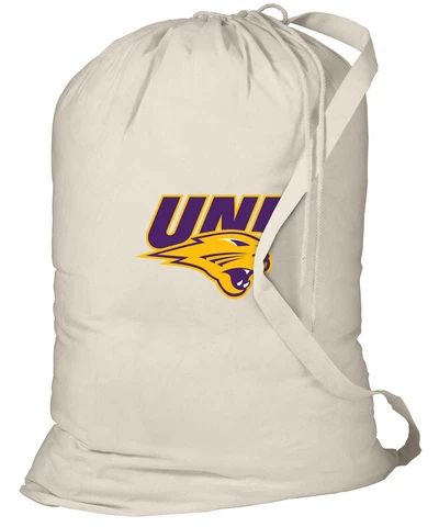 University of Northern Iowa Laundry Bag UNI Clothes Bag COTTON w/ SHOULDER STRAP Cover