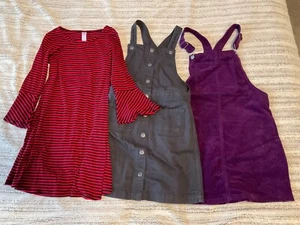 Girls clothes lot of 3 dress old navy, justice, art class overall dresses,  - Picture 1 of 7