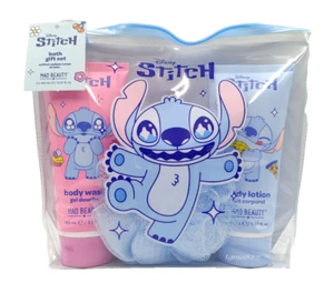 Disney Stitch Bath Gift Set – Body Wash & Lotion + Sponge – Mad Beauty – New - Picture 1 of 4