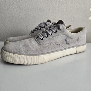 Polo Ralph Lauren Forestmont II Herren Grau Canvas Bootsschuhe Turnschuhe Größe 9D - Bild 1 von 11