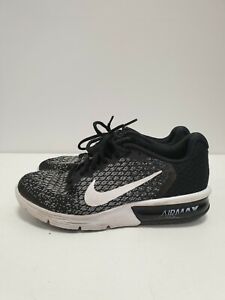 GG946 WOMENS NIKE AIR MAX SEQUENT 2 BLACK GREY KNIT TRAINERS UK 5 EU 38.5 US 7.5