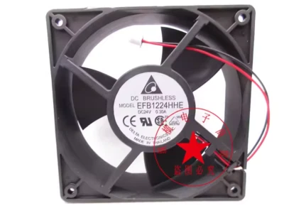 1PC Delta EFB1224HHE 12038 24V 0.30A 12cm high air volume inverter cooling fan - Image 1 of 4