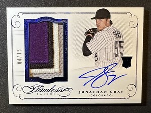 2016 Panini Flawless Jon Jonathan Gray 4-Color Sapphire Auto Relic Jersey 4/15!