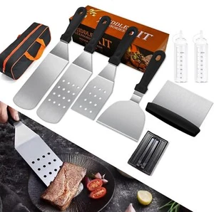 9Pcs BBQ Tool Sets Griddle Accessories Kit, Griddle Tools for Camp, Flat Top Gri - Picture 1 of 6