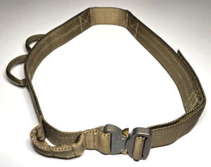 FirstSpear Tactical Belt Cobra Buckle M Khaki Carabiner Retention Lanyard Loop B - Picture 1 of 7