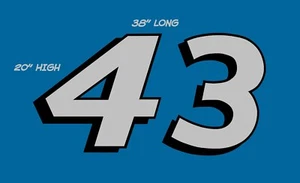1:1 RICHARD PETTY NASCAR RACING SUPERBIRD PLYMOUTH DOOR DECAL STICKER REPLICA - Picture 1 of 2