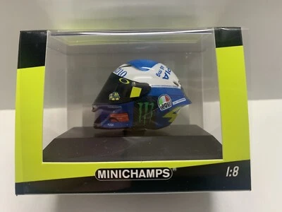 MINICHAMPS CASCHETTO 1/8 HELMET 2020 VALENTINO ROSSI YAMAHA GP MISANO RACE  2 - Immagine 1 di 3