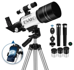 Telescope for Kids & Beginners,70mm Aperture Portable Telescopes with 3 Eyepiece - Picture 1 of 6
