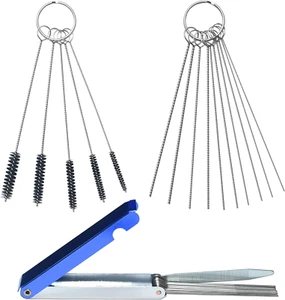 Carburetor Carbon Dirt Jet Remove Cleaner, 13 Cleaning Wires Set + 10 Cleaning N - Picture 1 of 12