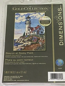 Dimensions Gold Collection Petites - Beacon At Rocky Point. Cross Stitch Kit - Picture 1 of 2
