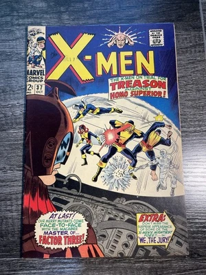 X-Men 37 1967 Marvel Comics 1st App Mutant Master Cyclops Marvel Girl - Image 1 of 3