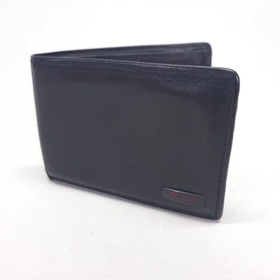 Billetera de cuero Tumi plegable negra Foto 1 de 4